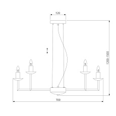 Подвесная люстра Eurosvet Cariso 60150/10 латунь 2