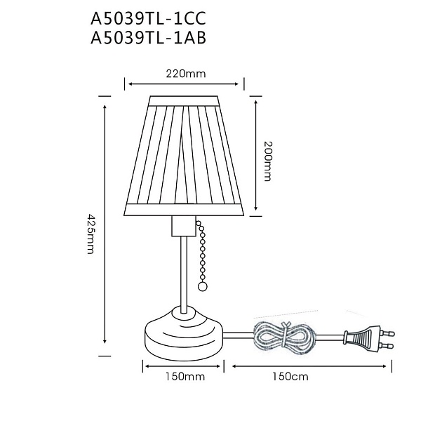 Настольная лампа Arte Lamp Marriot A5039TL-1AB Фото № 2