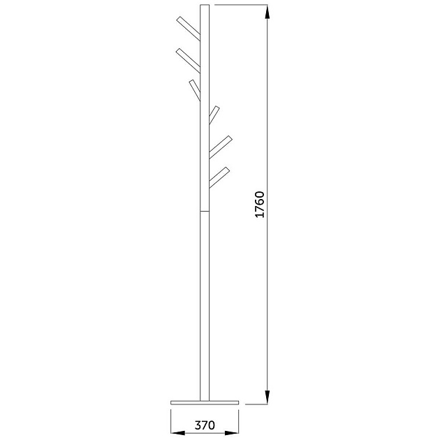 Напольная вешалка AksHome Agata белый, дерево + металл 66649 Фото № 2
