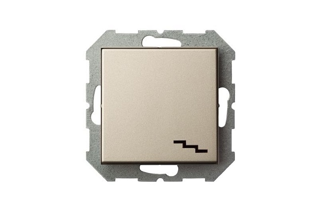 Переключатель одноклавишный Liregus Epsilon шампань 28-303 Фото № 3