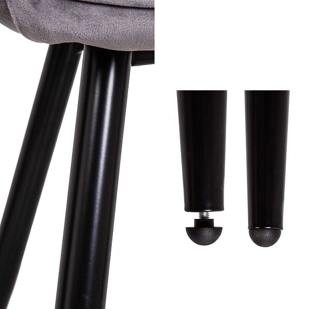 Кухонный стул AksHome Nika светло-серый, велюр 72320 Фото № 5