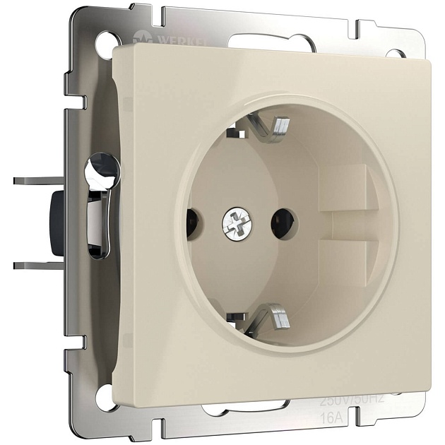 Розетка с заземлением Werkel слоновая кость W1171003 4690389155741 Фото № 