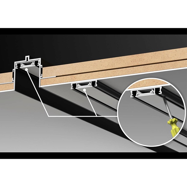 Шинопровод встраиваемый низковольтный Novotech Shino Smal 1 м 135198 Фото № 2