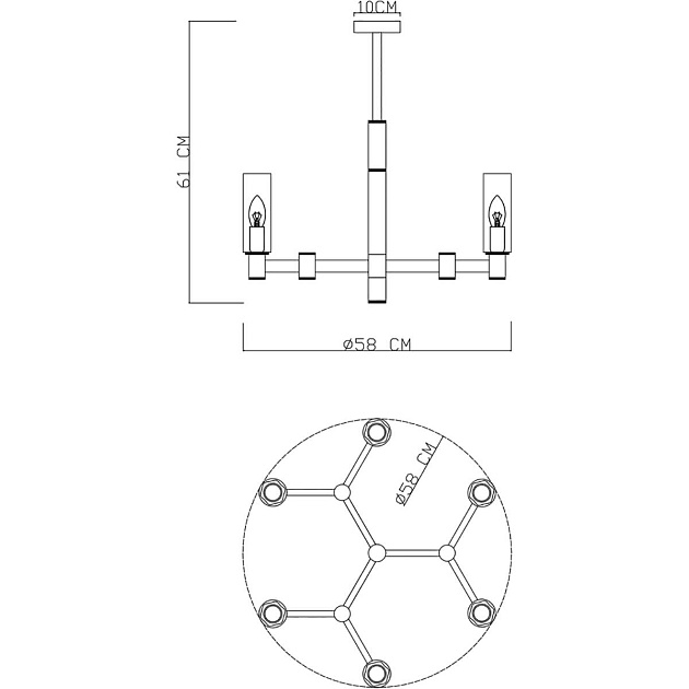 Подвесная люстра Divinare Barolo 2654/17 LM-6 Фото № 2