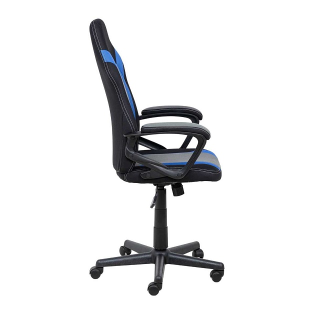 Игровое кресло AksHome Flaviy черный/серый/синий, ткань 86380 Фото № 11