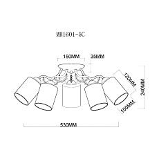 Потолочная люстра MyFar Patrick MR1601-5C 1