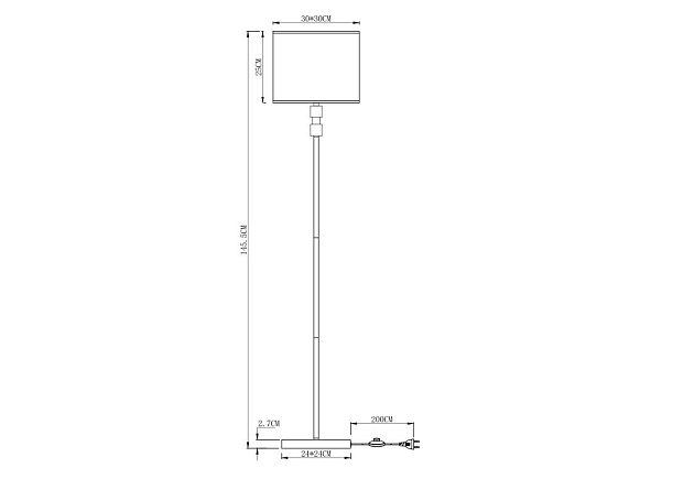 Торшер Arte Lamp North A5896PN-1PB Фото № 2