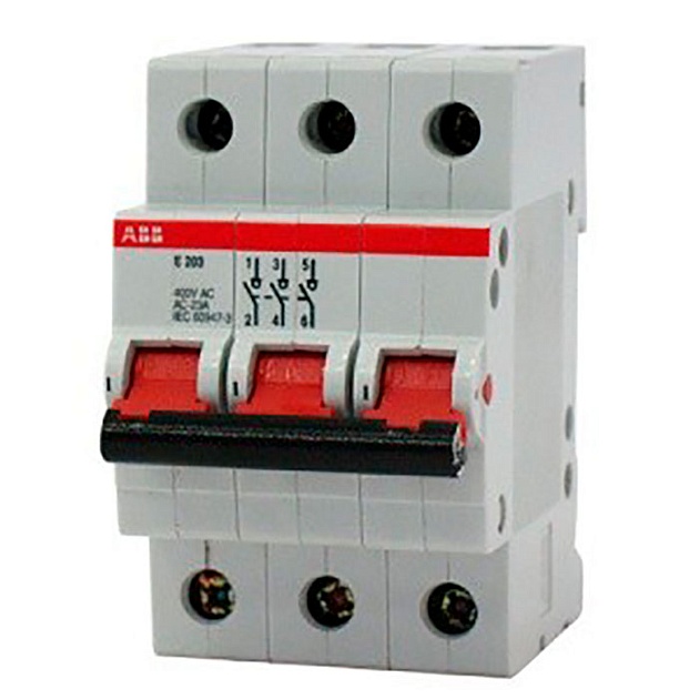 Рубильник 3пол. E203r 80A рычаг крас. 2CDE283001R0080 изображение Рубильник 3пол. E203r 80A рычаг крас. 2CDE283001R0080 Фото №