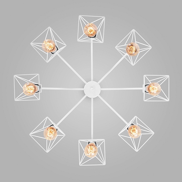 Потолочная люстра Eurosvet Trappola 70107/8 белый изображение 3 Потолочная люстра Eurosvet Trappola 70107/8 белый Фото № 3