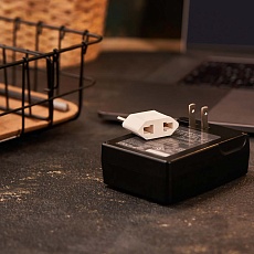 Адаптер сетевой (переходник) с Евро А/F на тонкую вилку С1 плоский «Тефаль» 6А б/з белый PROCONNECT (пакет БОПП 1 шт/уп.) 11-1041-9 2