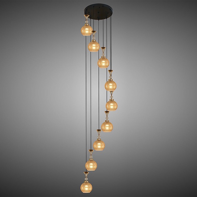 Подвесная люстра Reluce 02001-0.9-09 Amber Фото № 3