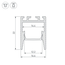 Профиль Arlight PDS-ZM-Comfy-2000 Anod 032855 2