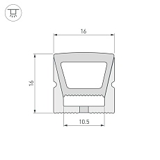 Профиль Arlight WPH-Flex-1616-Top-S11-5m White 040270 1