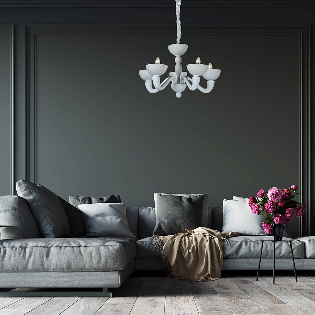 Подвесная люстра Divinare Bianca 7091/01 LM-5 изображение 6 Подвесная люстра Divinare Bianca 7091/01 LM-5 Фото № 6