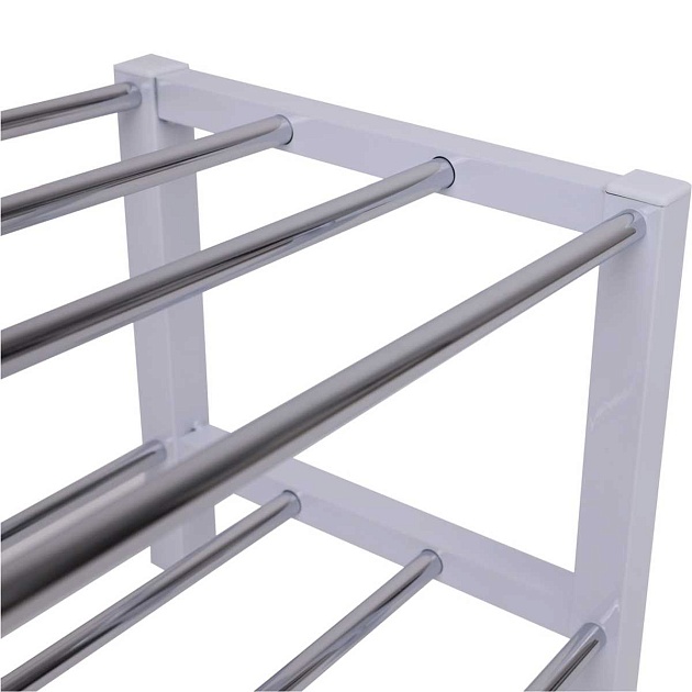 Обувница AksHome Iris белый/металл 77629 изображение 3 Обувница AksHome Iris белый/металл 77629 Фото № 3