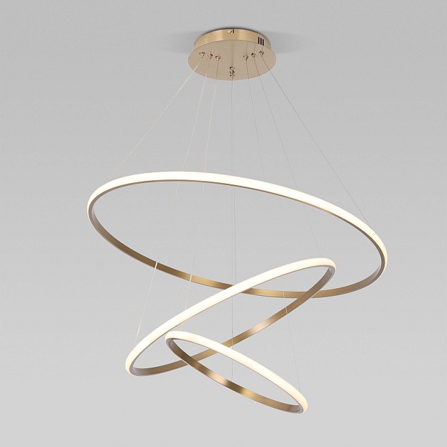 Подвесной светодиодный светильник Eurosvet Collars 90264/3 латунь изображение 2 Подвесной светодиодный светильник Eurosvet Collars 90264/3 латунь Фото № 2