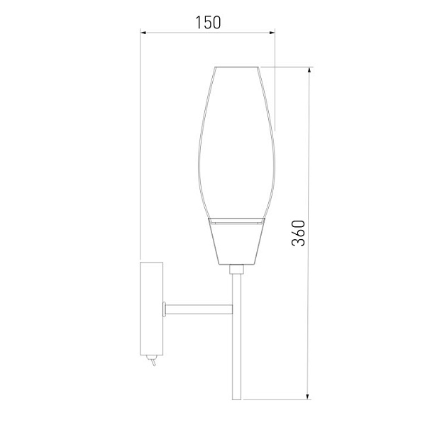 Бра Eurosvet Thalia 60140/1 сатин-никель Фото № 3