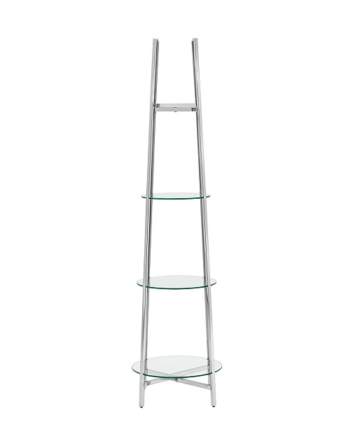 Стеллаж Stool Group Ланс прозрачное стекло сталь серебро EDCS-005 Фото № 2