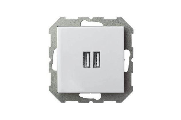 Розетка 2xUSB Liregus Epsilon белый 28-0352 изображение 5 Розетка 2xUSB Liregus Epsilon белый 28-0352 Фото № 5