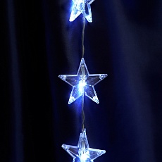 Светодиодная гирлянда Feron Занавес Звездочки 230V 5000K холодный белый 8 режимов CL25 48608 1