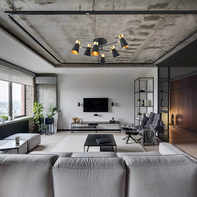 Потолочная люстра Lumion Lofti Liam 3790/6C Фото № 5