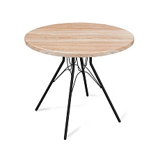 Кухонный стол Sheffilton SHT-TU34-P/80 МДФ черный муар/дуб сонома светлый 3453803804