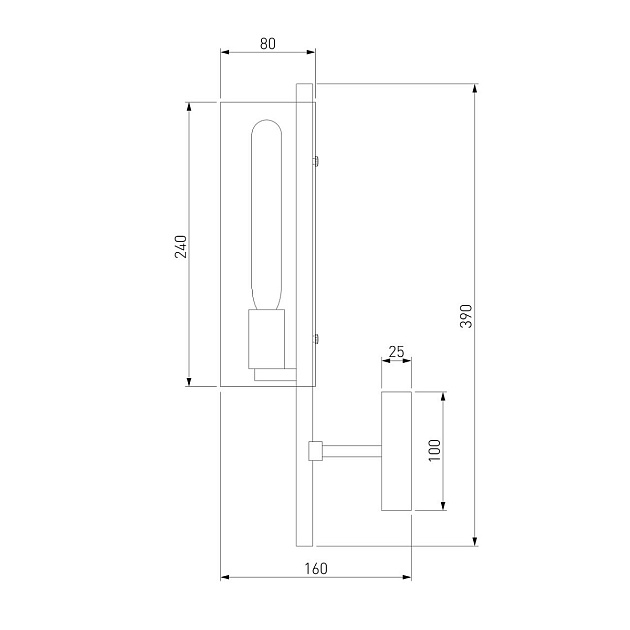 Бра Eurosvet Trompeta 70144/1 хром Фото № 4
