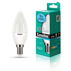 Лампа светодиодная Camelion E14 12W 4500K LED12-C35/845/E14 13689