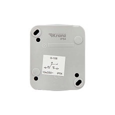 Переключатель проходной Mini OG IP54, о/у, серый KRANZ KR-78-0837 2