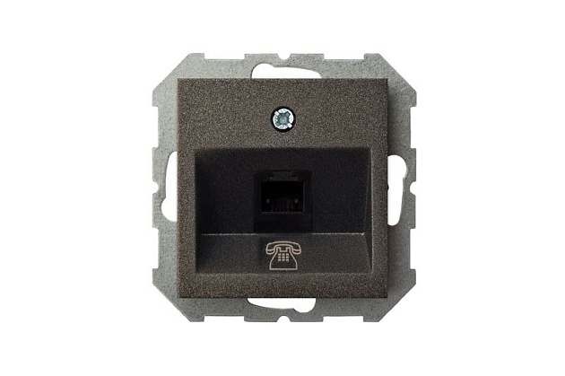 Розетка RJ11 Liregus Epsilon антрацит 28-1150 изображение 2 Розетка RJ11 Liregus Epsilon антрацит 28-1150 Фото № 2
