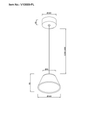 Подвесной светодиодный светильник Moderli Atla V10889-PL 1