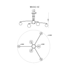 Потолочная люстра MyFar Stacy MR1012-6C 1