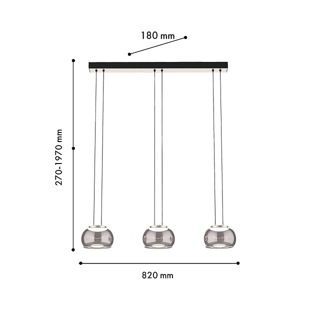 Подвесной светодиодный светильник Favourite Trendig 4376-3P изображение 2 Подвесной светодиодный светильник Favourite Trendig 4376-3P Фото № 2