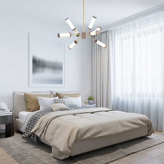 Потолочная светодиодная люстра Gerhort G61247/8MGD+BR Фото № 2