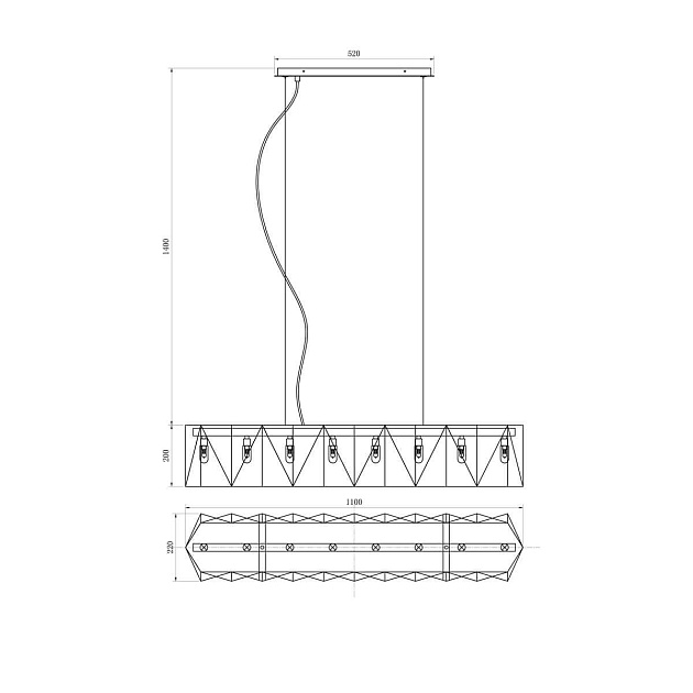 Подвесной светильник Lucia Tucci 4671.8 Black изображение 2 Подвесной светильник Lucia Tucci 4671.8 Black Фото № 2
