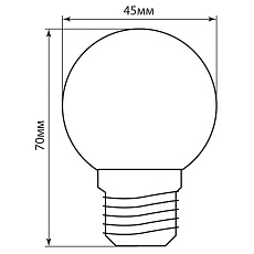 Лампа светодиодная Feron E27 1W красная 25116 2