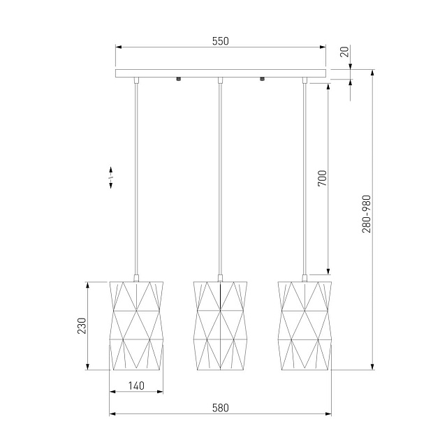 Подвесной светильник Eurosvet Reprise 50145/3 черный изображение 2 Подвесной светильник Eurosvet Reprise 50145/3 черный Фото № 2