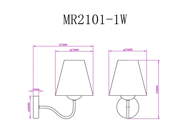 Бра MyFar Charlotte MR2101-1W Фото № 2