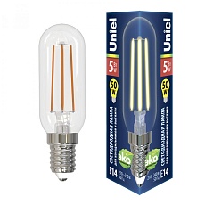 Лампа светодиодная Uniel E14 5W 3000K прозрачная LED-Y25-5W/3000K/E14/CL GLZ04TR UL-00007129