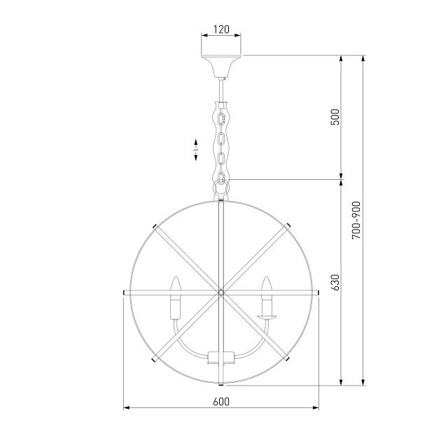 Подвесная люстра Eurosvet Santi 60139/6 золото изображение 3 Подвесная люстра Eurosvet Santi 60139/6 золото Фото № 3