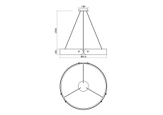 Подвесной светодиодный светильник Maytoni Interstellar MOD309PL-L40GR4K 1