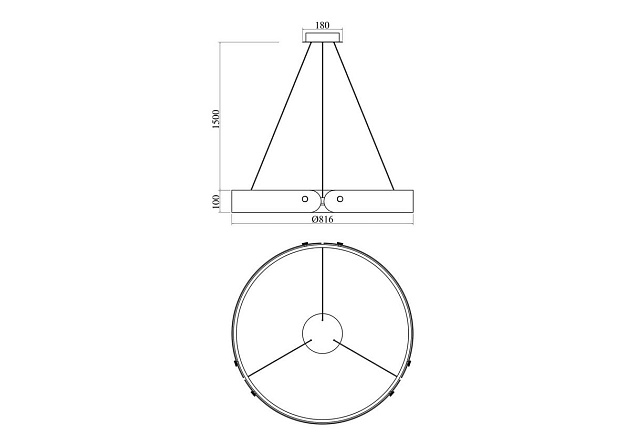 Подвесной светодиодный светильник Maytoni Interstellar MOD309PL-L40GR4K изображение 2 Подвесной светодиодный светильник Maytoni Interstellar MOD309PL-L40GR4K Фото № 2