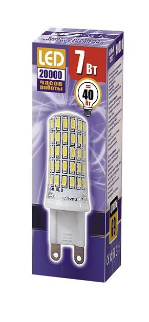 Лампа светодиодная Jazzway G9 7W 4000K прозрачная 1039095B изображение 2 Лампа светодиодная Jazzway G9 7W 4000K прозрачная 1039095B Фото № 2