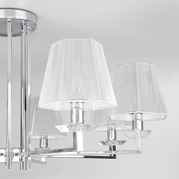 Потолочная люстра Eurosvet Alegria 60125/8 хром Smart изображение 3 Потолочная люстра Eurosvet Alegria 60125/8 хром Smart Фото № 3