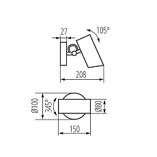 Настенно-потолочный светильник Kanlux AGZAR EL-10 W 36255 3