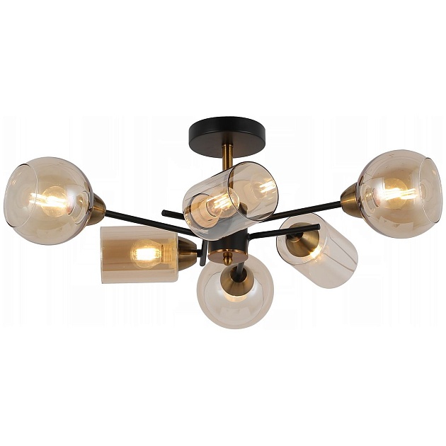 Потолочная люстра Illumico IL8243-6COU-79 BK GD изображение Потолочная люстра Illumico IL8243-6COU-79 BK GD Фото №