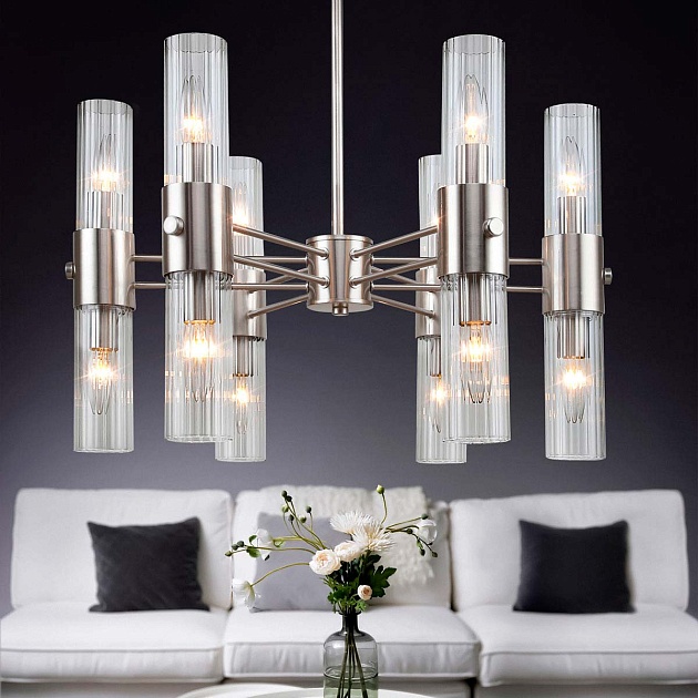 Подвесная люстра Rivoli Delia 3146-312 Б0055502 изображение 2 Подвесная люстра Rivoli Delia 3146-312 Б0055502 Фото № 2