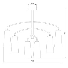 Подвесная люстра Eurosvet Omber 70137/6 хром 2