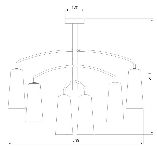 Подвесная люстра Eurosvet Omber 70137/6 хром изображение 3 Подвесная люстра Eurosvet Omber 70137/6 хром Фото № 3