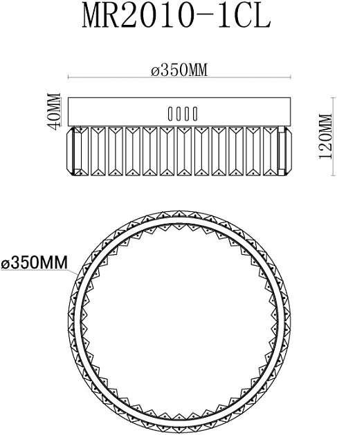 Потолочный светодиодный светильник MyFar Irina MR2010-1CL изображение 2 Потолочный светодиодный светильник MyFar Irina MR2010-1CL Фото № 2